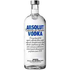 ABSOLUTE BLUE VODKA 750ML